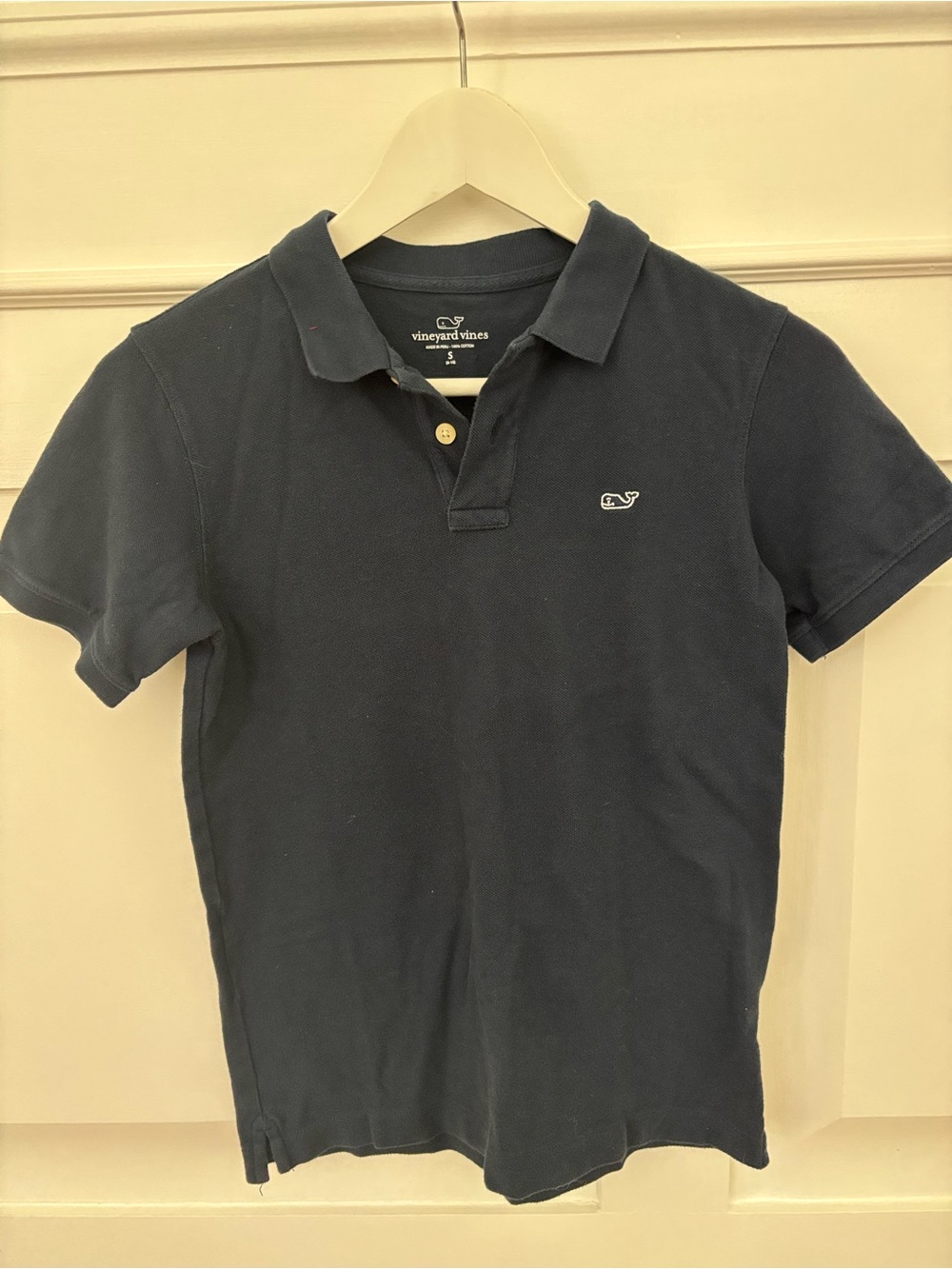 Vineyard Vines Boys Navy Short-Sleeve Polo